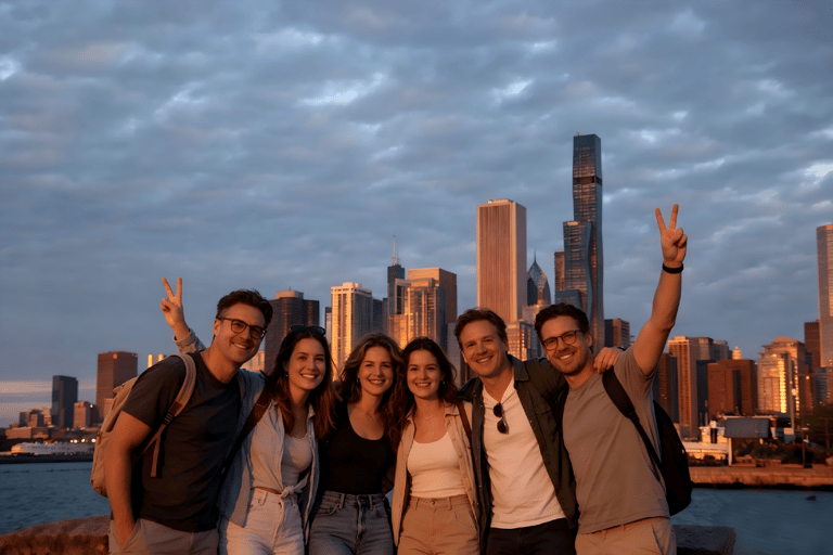 Chicago by Night: Skyline, Riverwalk & Navy Pier Lights