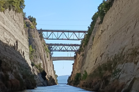 Corinth Canal Cruise, Epidaurus, and Nafplio Private Tour Canal views and photo stop, Mycenae, Epidaurus and Nafplio
