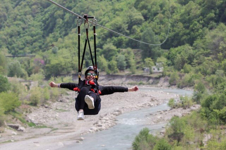 From Tirana: Petrela Zipline Adventure with Transport