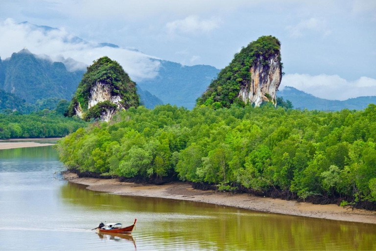 Krabi: tour de medio día por la ciudad con aguas termales y piscina esmeralda