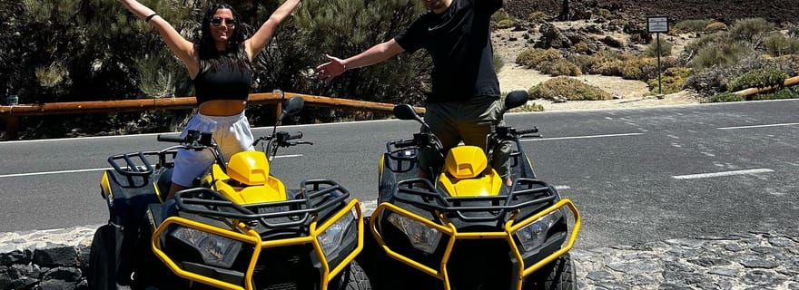 Tenerife : Excursion en quad sur le Teide (jour/coucher du soleil) avec boisson