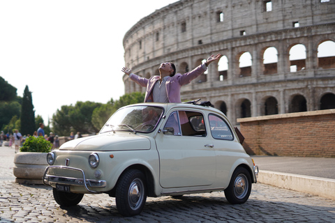 Rome : Visite guidée de la Fiat 500 avec photographeVisite privée