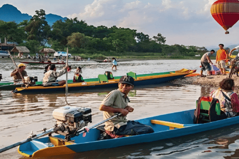 Vang Vieng: Long-tail Boat Ride & Balloon Flight
