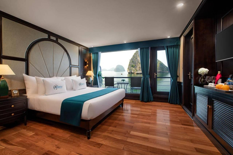 Luxury Halong 2-Day 5 Star Cruise: Balcony, Bathtub Room Junior Suite with private balcony - 1st floor