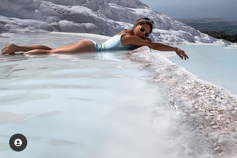 Side: Pamukkale & Hierapolis Day Tour with Balloon Option From Side: Ballon Flight+Breakfast+Extra Entry Fees