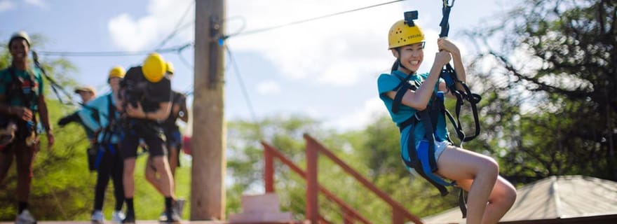 Oahu : Tour en tyrolienne du cratère de Corail