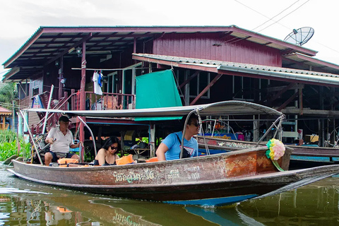 Damnoen Saduak Floating Market, Maeklong Railway, Wat & More