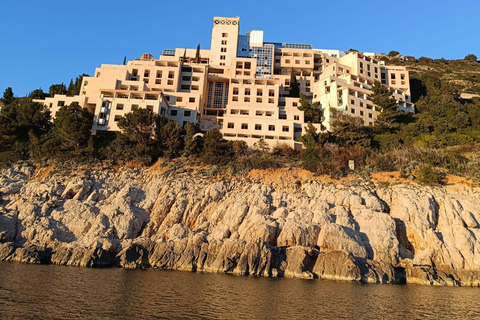 Zonsondergangtour met een glazen boot rond de oude stad en grotten in Dubrovnik
