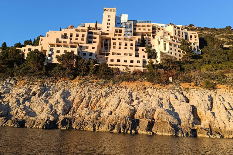 Zonsondergangtour met een glazen boot rond de oude stad en grotten in Dubrovnik