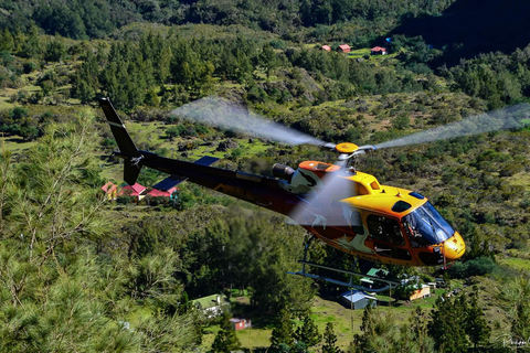 Helicopter flight from St Pierre over Réunion's 3 cirques