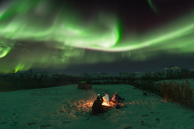 Abisko: Wycieczka fotograficzna z zorzą polarną z kolacją