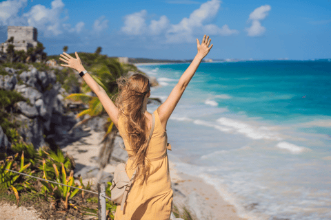 Da Tulum: Tour delle rovine di Tulum e di 2 CenotesTour con servizi, pranzo al sacco e pacchetto bevande