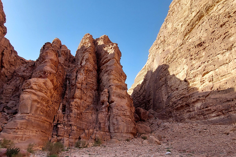 Amman or Dead Sea: Petra & Wadi Rum Jeep Tour and Dinner. From Amman: Tour to Petra and Wadirum with Guide in Petra.