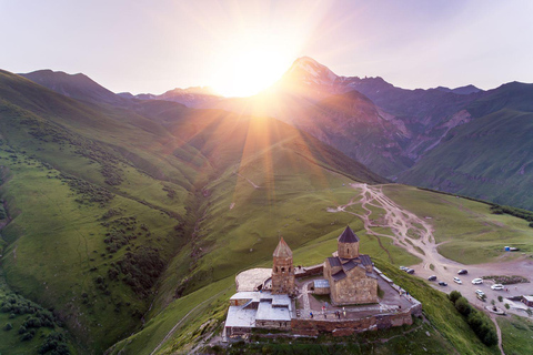 From Stepantsminda: Kazbegi Region With Waterfall