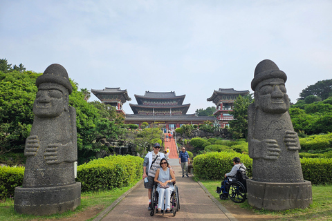 uma viagem à ilha de Jeju numa cadeira de rodas (WHEELCHAIR TOUR)