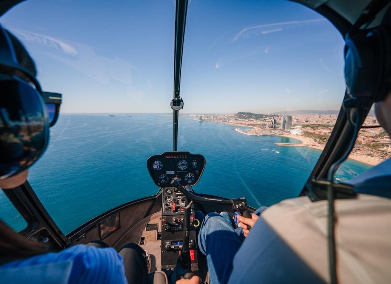 Barcelona: Helikopterflyvning og bådtransport til heliport
