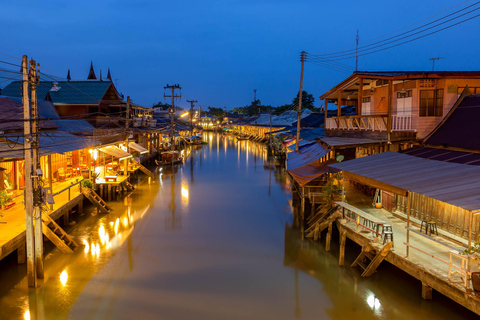 Desde Bangkok: Amphawa Floating Markets y Firefly Boat TourTour en grupo pequeño con recogida en el hotel