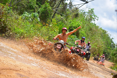 Cancun : Circuit d&#039;adrénaline avec quad, tyrolienne et cénote