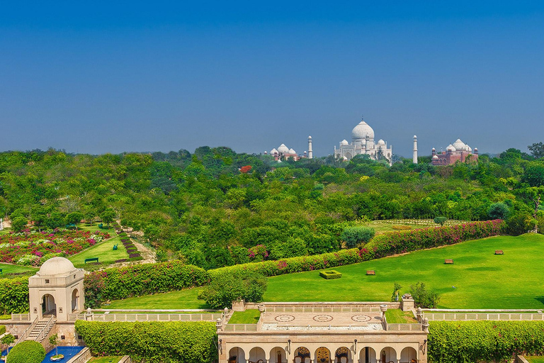 Da Delhi: Tour del Taj Mahal e di Agra in treno superveloceAuto + Guida + Ingresso + Pranzo