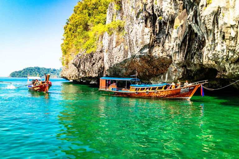 Ko Lanta: Excursión a la Cueva Esmeralda y las 4 Islas en barco de cola larga