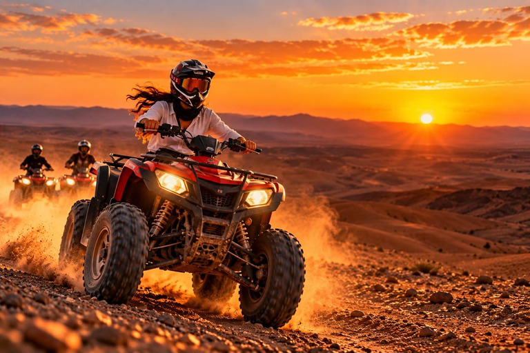 From Marrakech: Agafay Desert Quad Bike, Dinner & Live Show