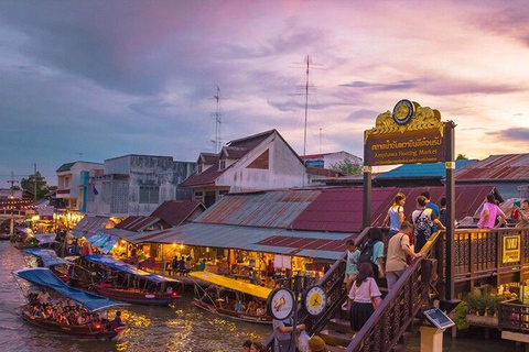 Bangkok: Private Firefly Night Cruise & Floating Market Tour