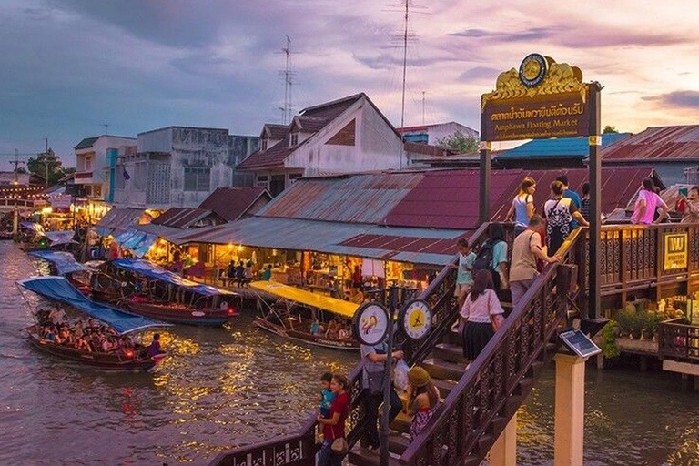 Bangkok: Private Firefly Night Cruise & Floating Market Tour