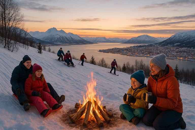 Tromsø: Sledding and Bonfire Experience with Snacks