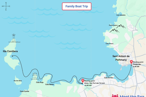 San Antonio: Boottocht voor gezinnen naar Conillera eiland