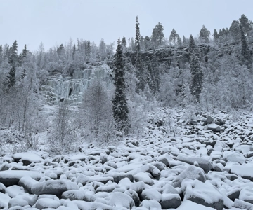 Hiking at Korouoma | Frozen waterfall
