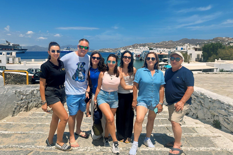 Visite de 4 heures à Mykonos en espagnol4 heures de visite de Mykonos en anglais