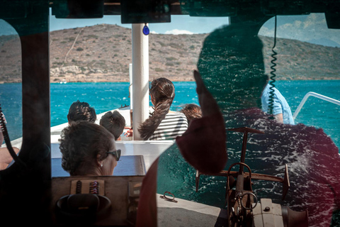 Elounda: Spinalonga Guided Boat Tour with BBQ and Swimming