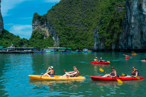 From Hanoi: Halong Bay Day Cruise with Lunch & Kayaking Halong Luxury Cruise+Limousine Bus (max 22 pax)+Set Menu