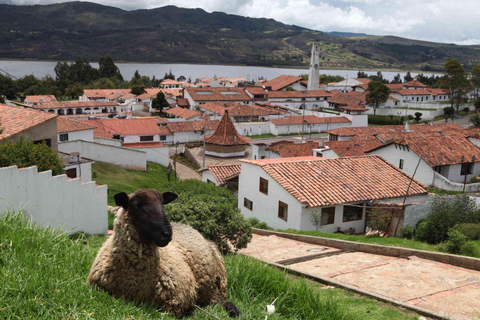 Depuis Bogota : découverte du village de Guatavita, de la lagune et de la &quot; Casa Loca &quot;.