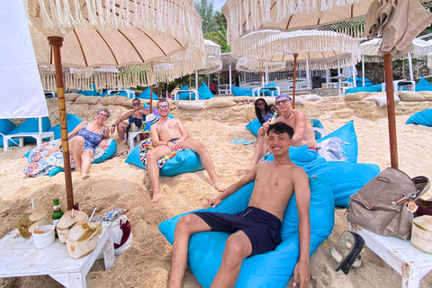 Relaxing Beach in Yogyakarta: Canoeing, Bean Bag & Coconut