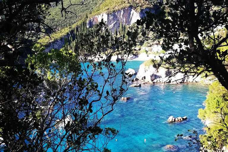 Corfu: Caminhada em olivais, vilarejo, pôr do sol, com parada para banhoCaminhada na Natureza sem Transfer