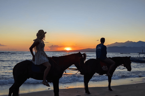 Gili Trawangan: Passeggiata a cavallo sulla spiaggia con trasferimento in hotel