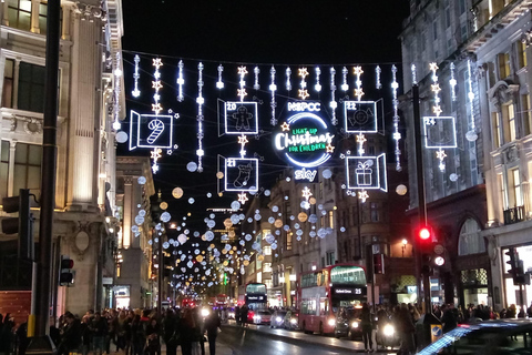 Londyn: Christmas Lights Open-Top Bus Tour z przewodnikiem