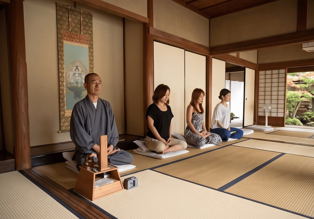 Tokio: Zen-Meditation am Morgen – Zazen mit Einheimischen unter der Leitung eines Mönchs