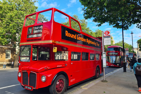 Londra: Tour panoramico guidato su un autobus d&#039;epoca a cielo aperto