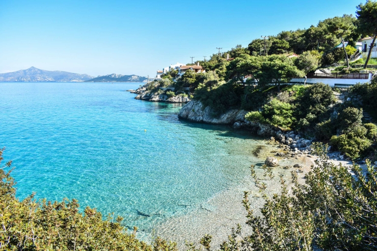 Athens: Agistri, Moni & Aegina Day Cruise with Swimming Stop Agistri, Moni & Aegina Day Cruise without Pickup