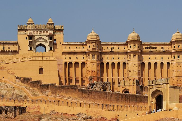 Visita de medio día a Jaipur Fuerte Amer, Jal Mahal y hawa mahal.Visita de medio día a Jaipur con conductor