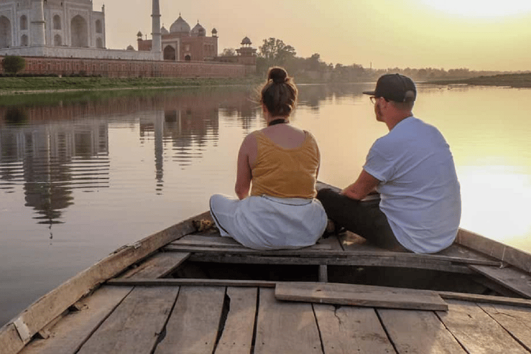 Taj Mahal Back View Yamuna Boat Ride Tour