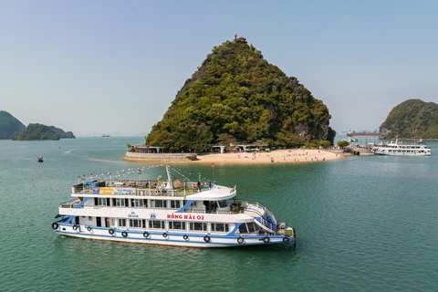 Från Hanoi: Halong Bay dagstur med grotta, ö och kajak