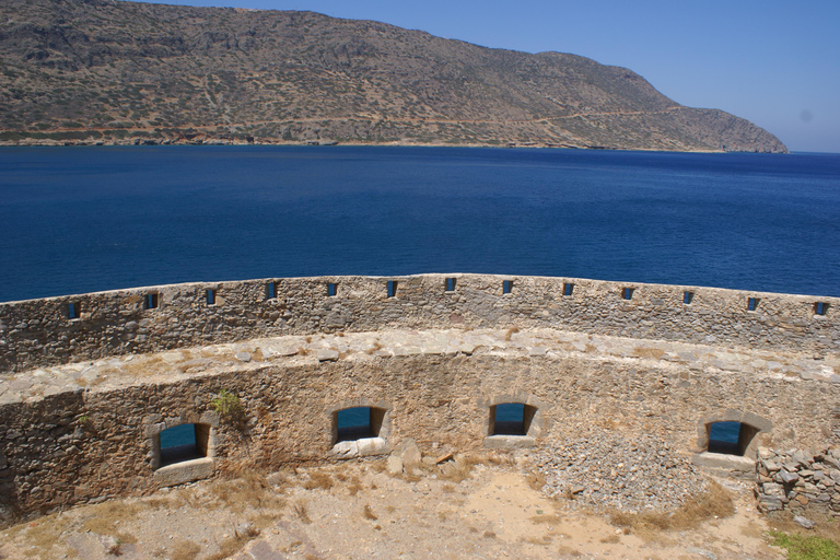 Elounda: Spinalonga Guided Boat Tour with BBQ and Swimming