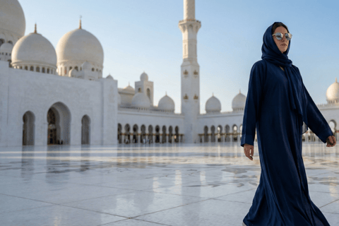 Abu Dhabi Elite Day-trip: Sheikh Zayed Mosque & Royal Palace Small Group Mercedes Sprinter in German