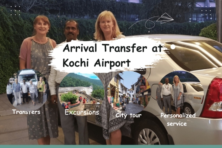Transfert à l'arrivée de l'aéroport de Kochi aux hôtels et visite de la ville.