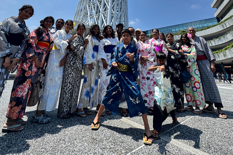 Economical Tokyo Tour by Trains with KIMONO Experience