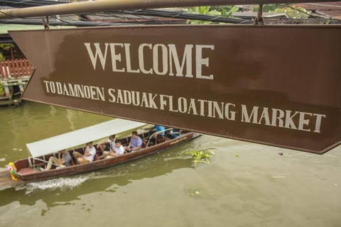 Visite du marché ferroviaire de Damnoen Saduak et Maeklong (visite de groupe)Visite privée