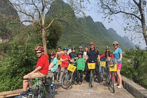 Dingding Yangshuo country road biking tour &amp;bamboom rafting